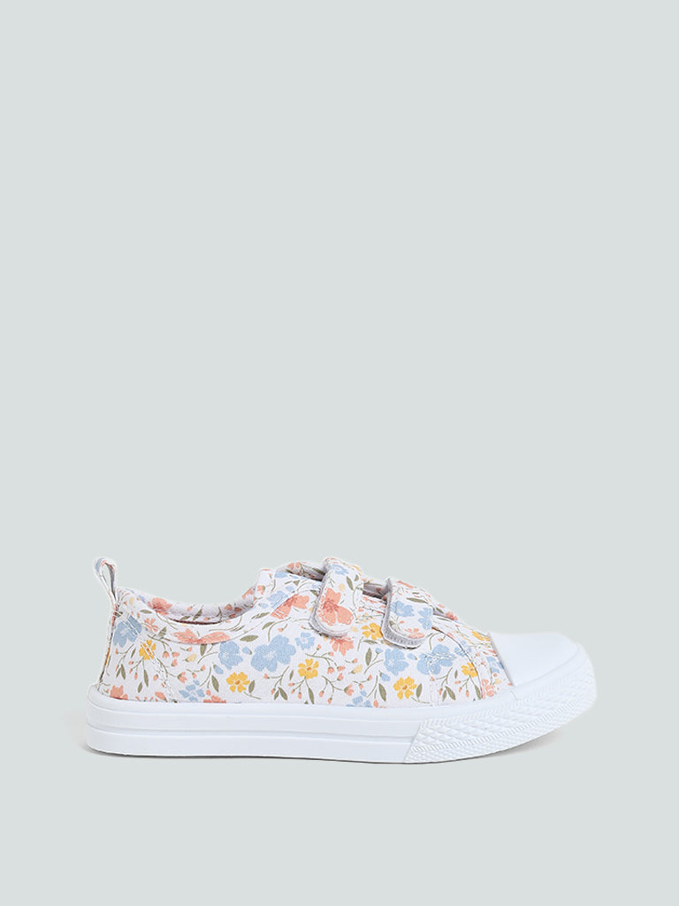 Yellow Multicolor Ditsy Floral Shoes