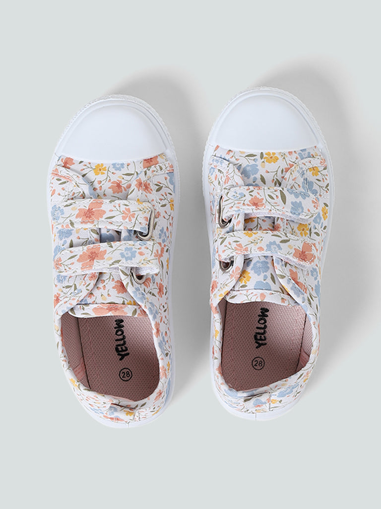 Yellow Multicolor Ditsy Floral Shoes