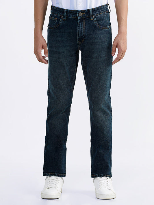 WES Casuals Blue Slim - Fit Mid - Rise Jeans