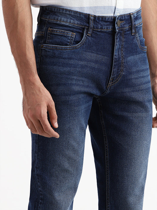 WES Casuals Blue Slim - Fit Mid - Rise Jeans