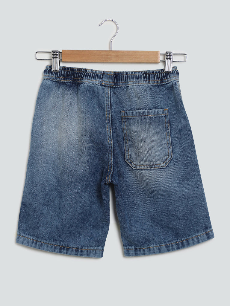 Y&F Kids Blue Denim Shorts