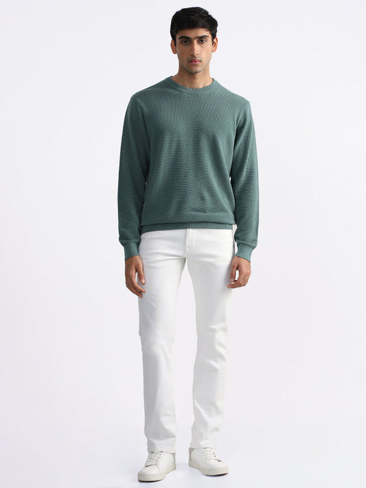 Ascot Sage Cotton Relaxed-Fit Sweater