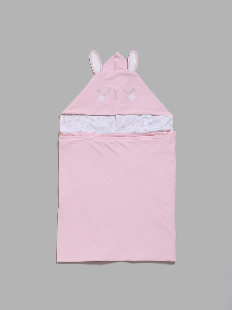 HOP Baby Pink Bunny Newborn Blanket