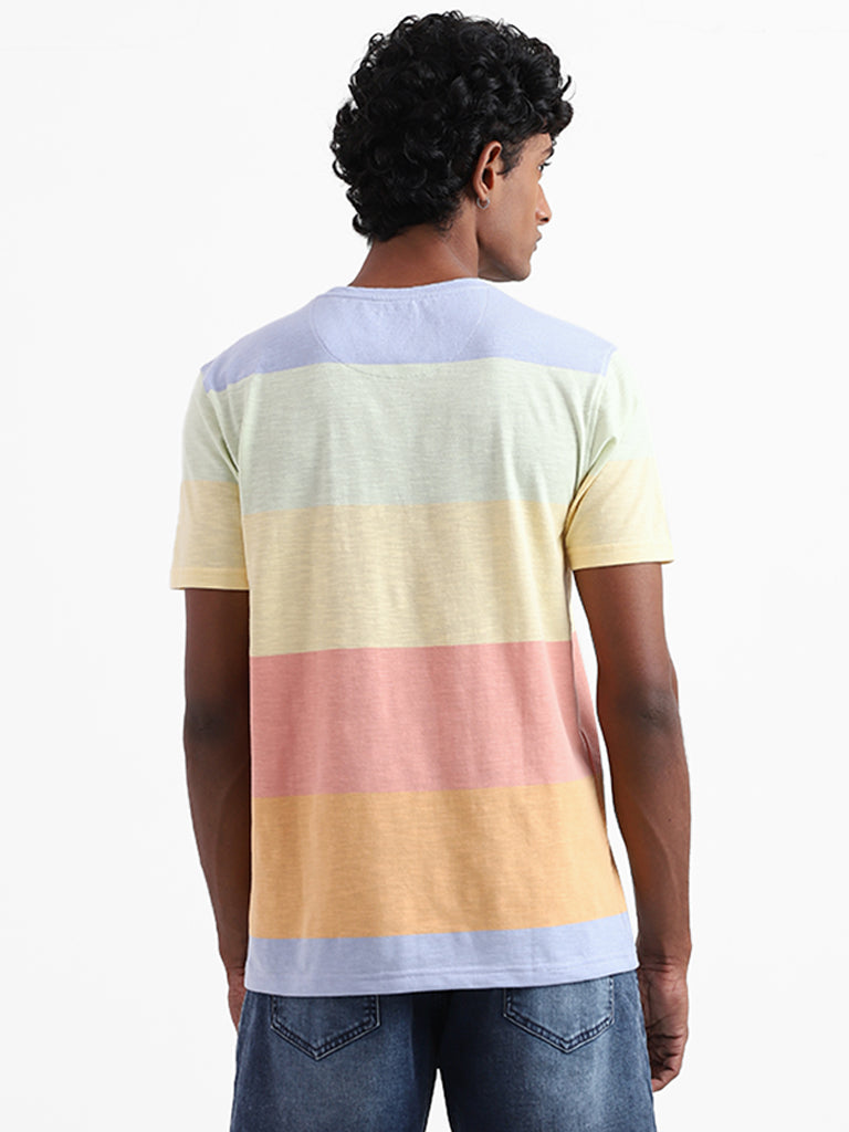 Nuon Multicolored Block Color Slim-Fit T-Shirt