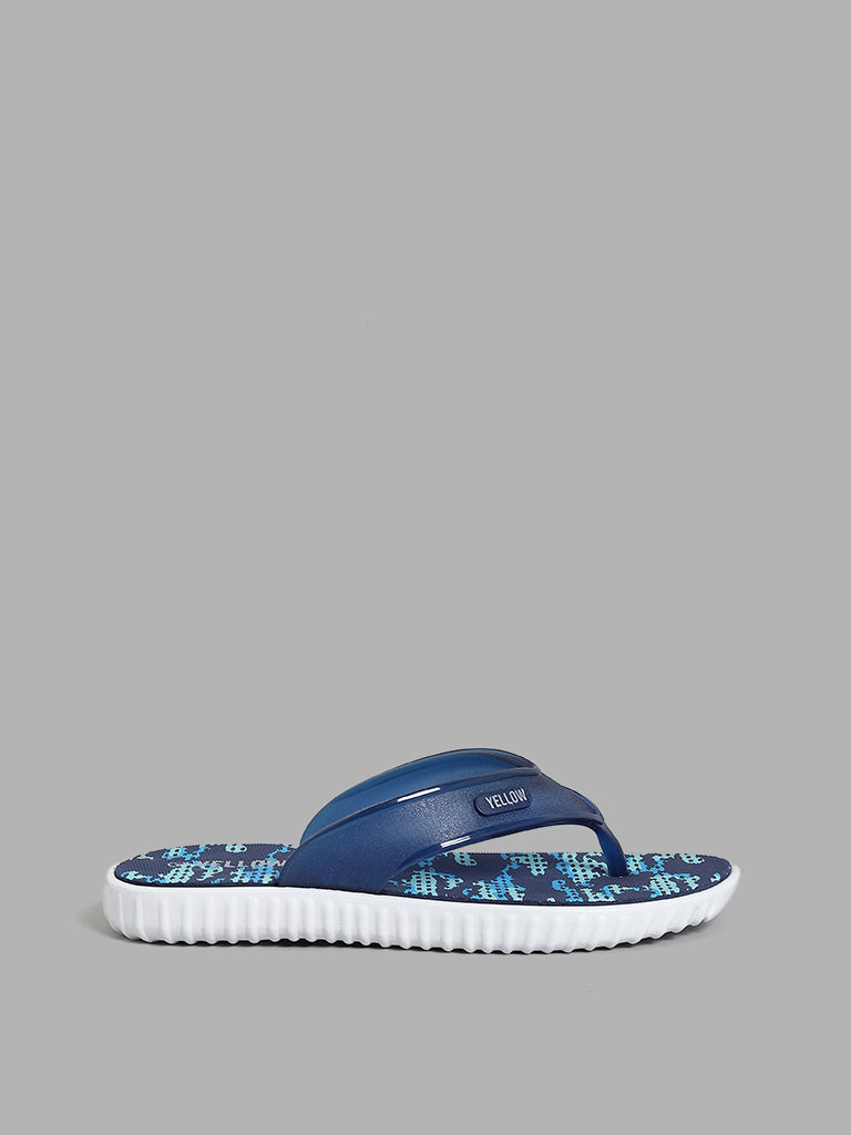 Yellow Navy Digital Printed Flip Flop