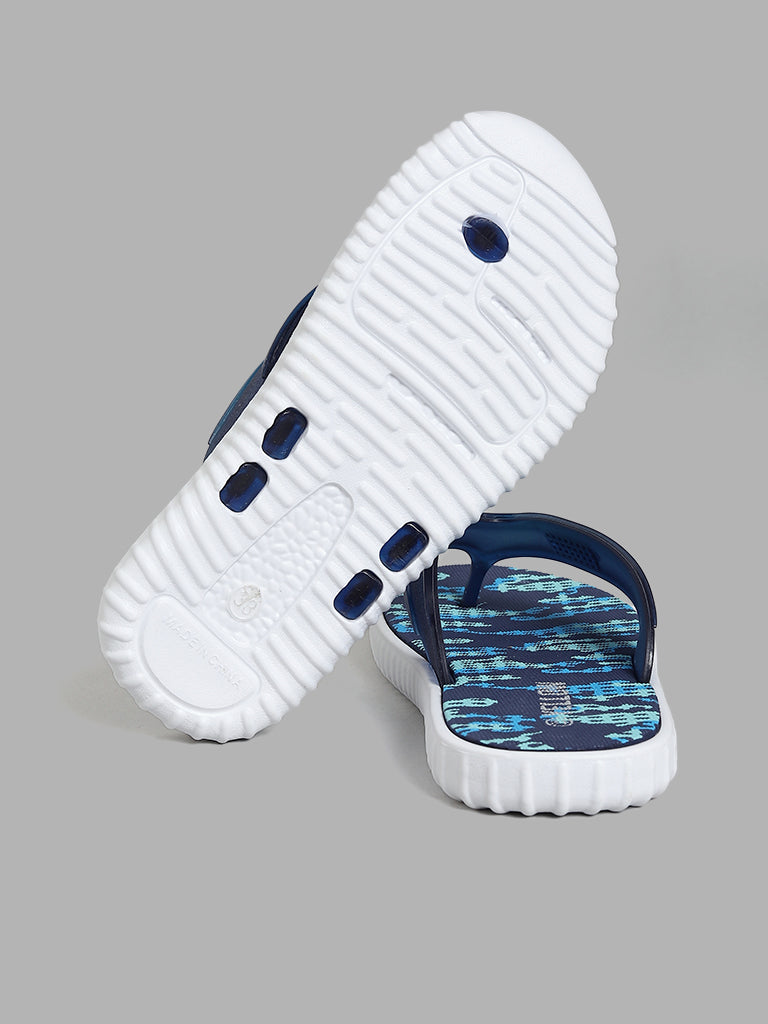 Yellow Navy Digital Printed Flip Flop