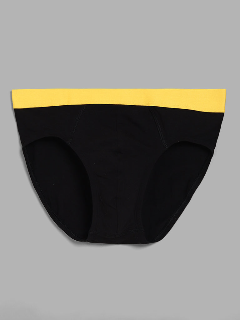 WES Lounge Black Cotton Briefs - Pack of 3