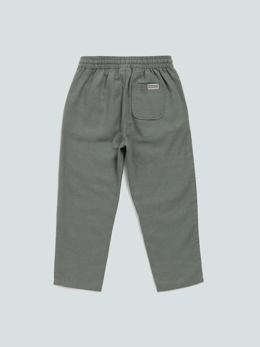 HOP Kids Solid Sage Green Trousers