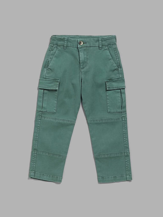 HOP Kids Sage Cargo Denim Pants