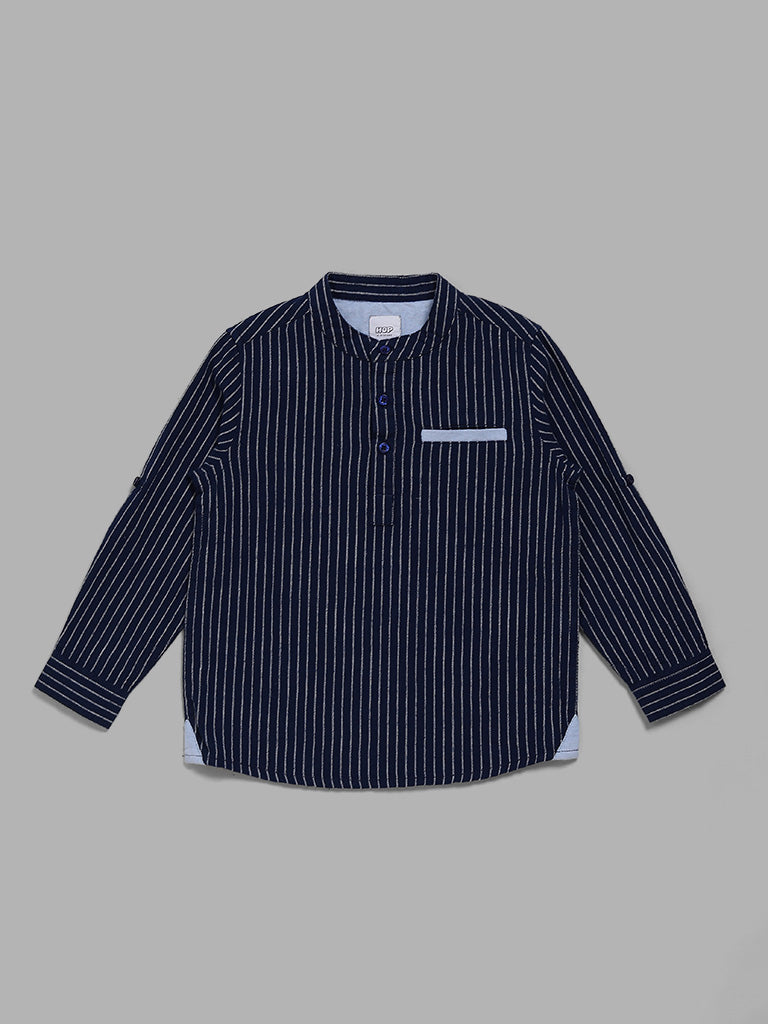 HOP Kids Striped Indigo Shirt