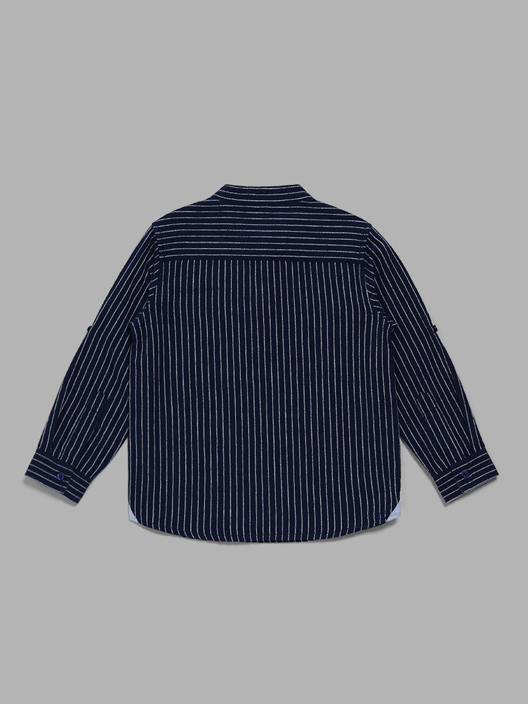 HOP Kids Striped Indigo Shirt