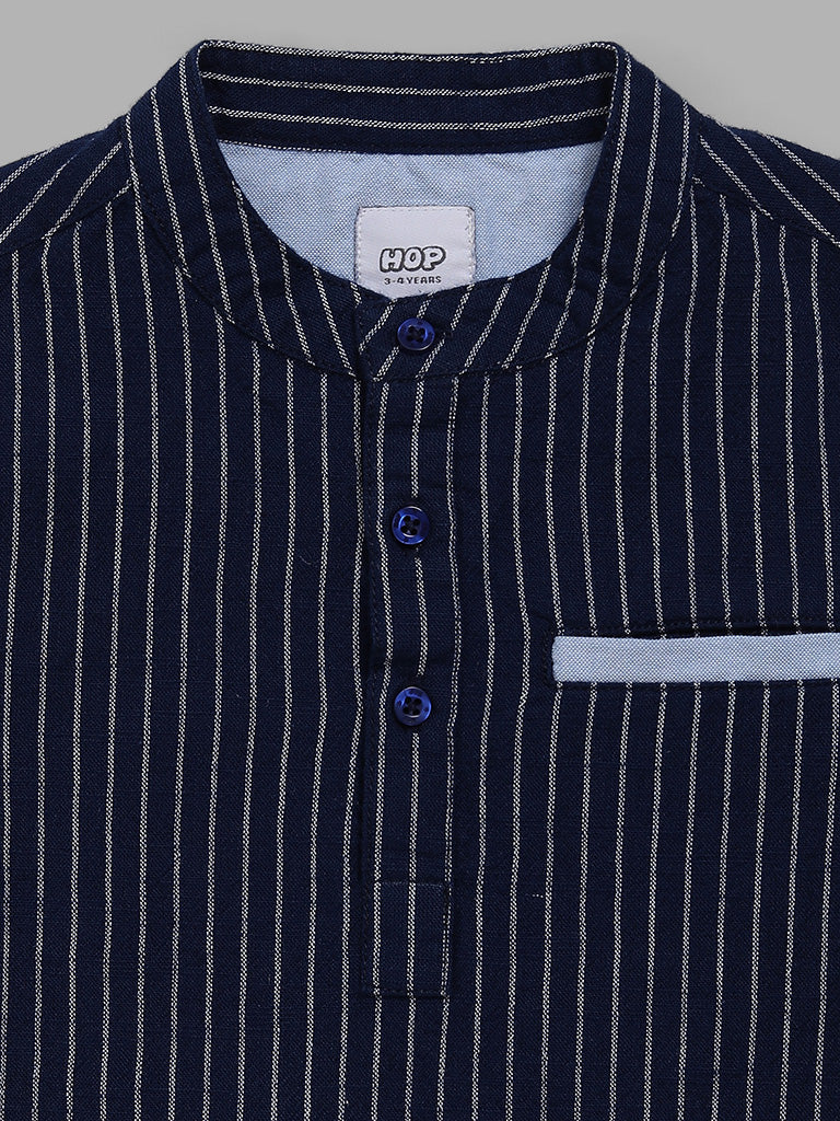 HOP Kids Striped Indigo Shirt