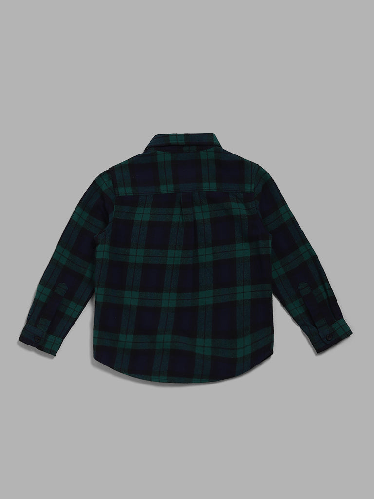 HOP Kids Green Checked Shirt