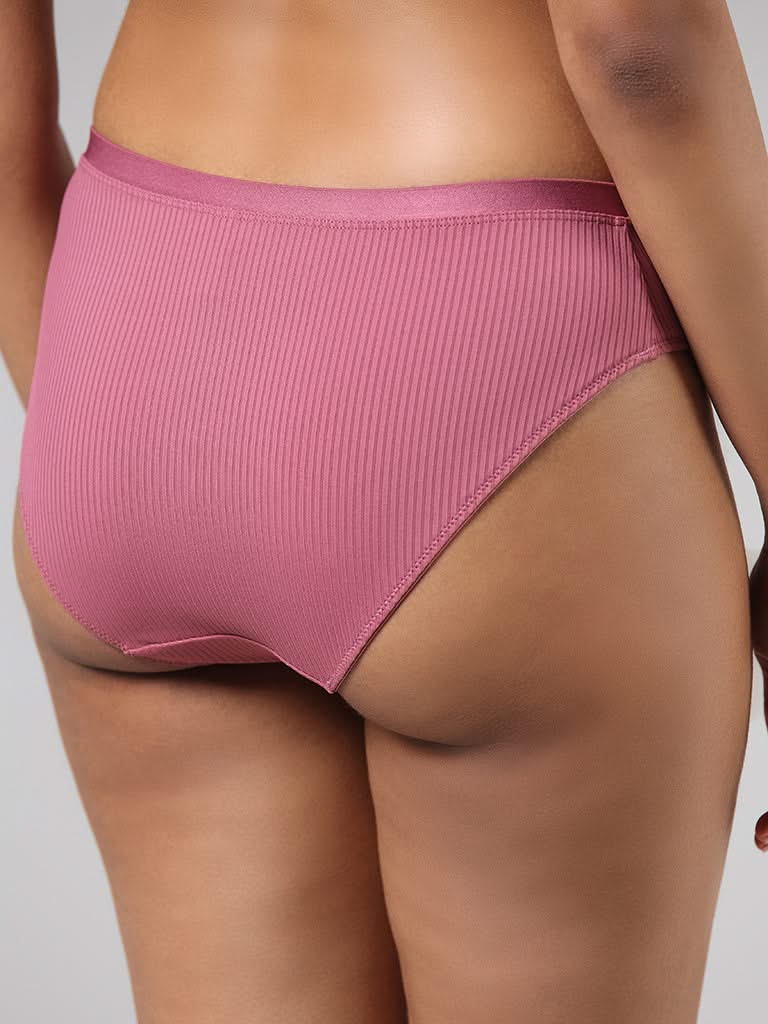 Wunderlove Dark Pink High Leg Brief