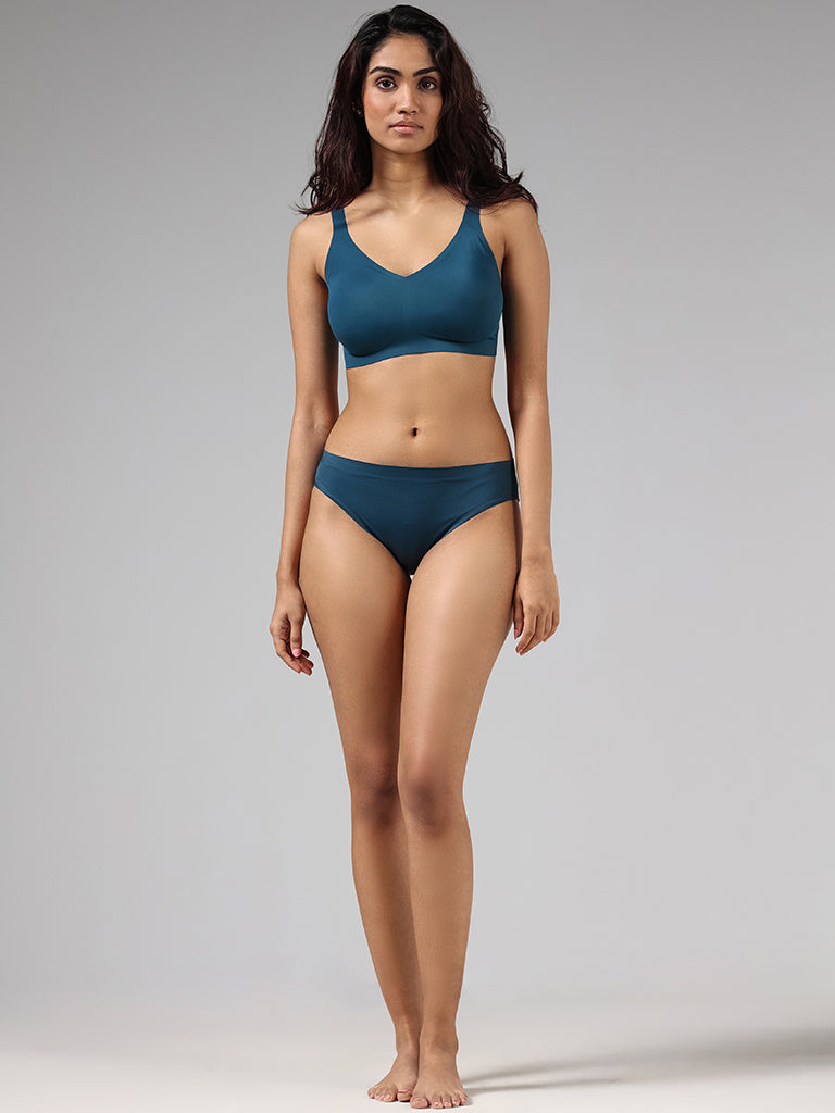 Wunderlove Teal Invisible Full Coverage Bra