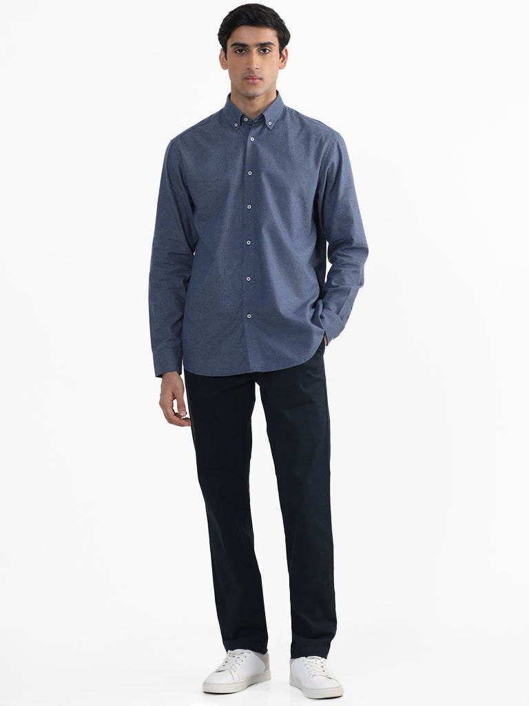 Ascot Dobby Blue Relaxed-Fit Shirt