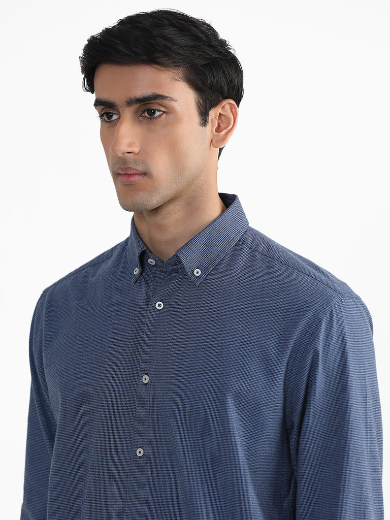 Ascot Dobby Blue Relaxed-Fit Shirt