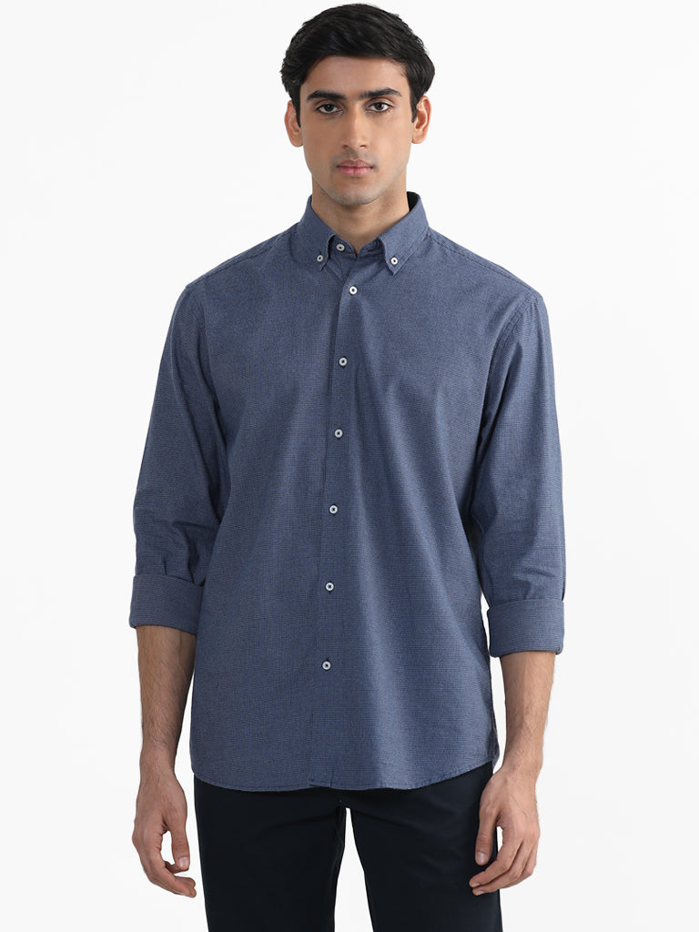 Ascot Dobby Blue Relaxed-Fit Shirt