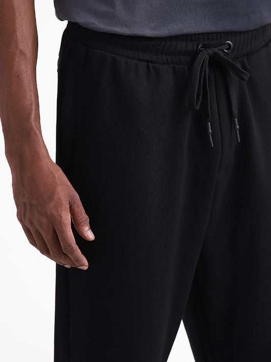 Studiofit Black Relaxed-Fit Mid-Rise Joggers