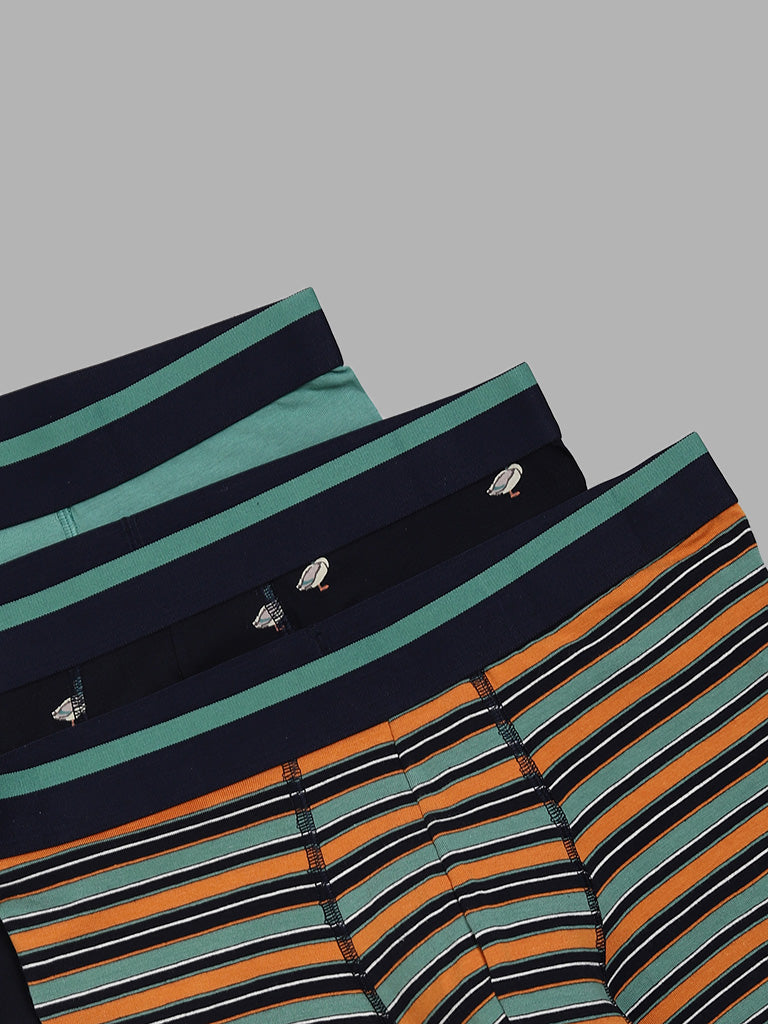 WES Lounge Multicolor Relaxed-Fit Trunks - Pack of 3