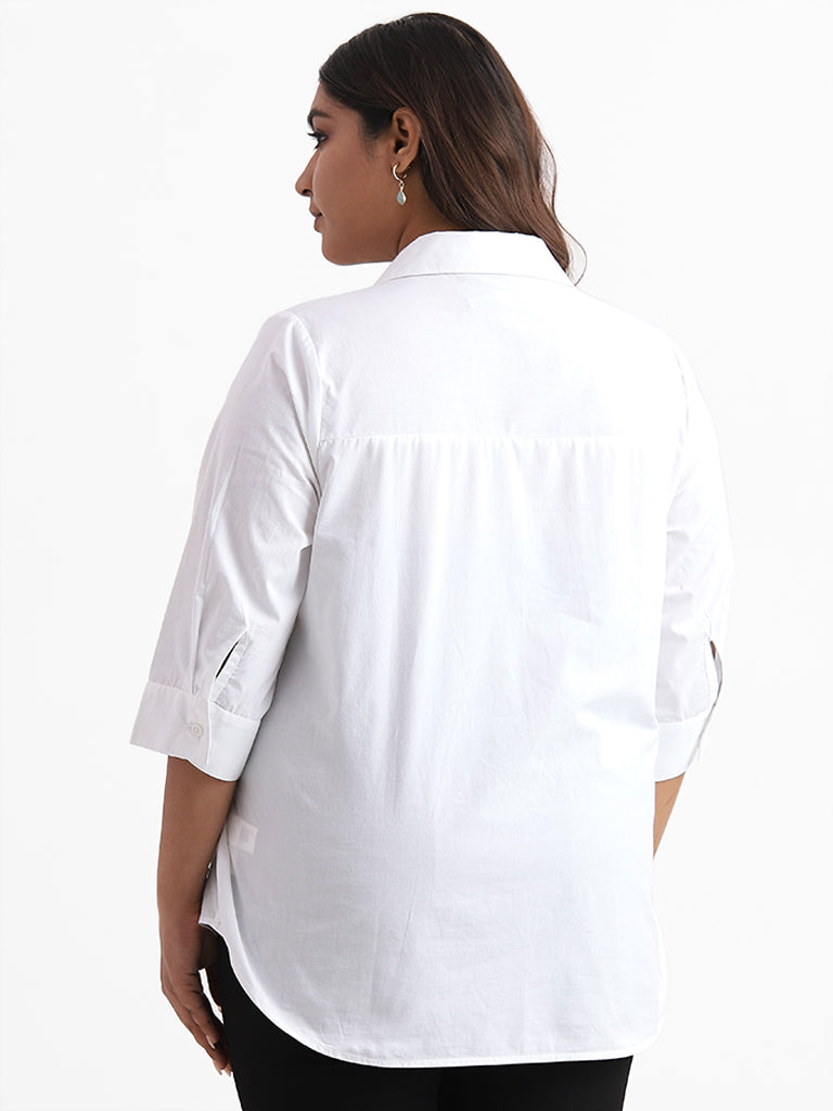 Gia White Embellished Shirt