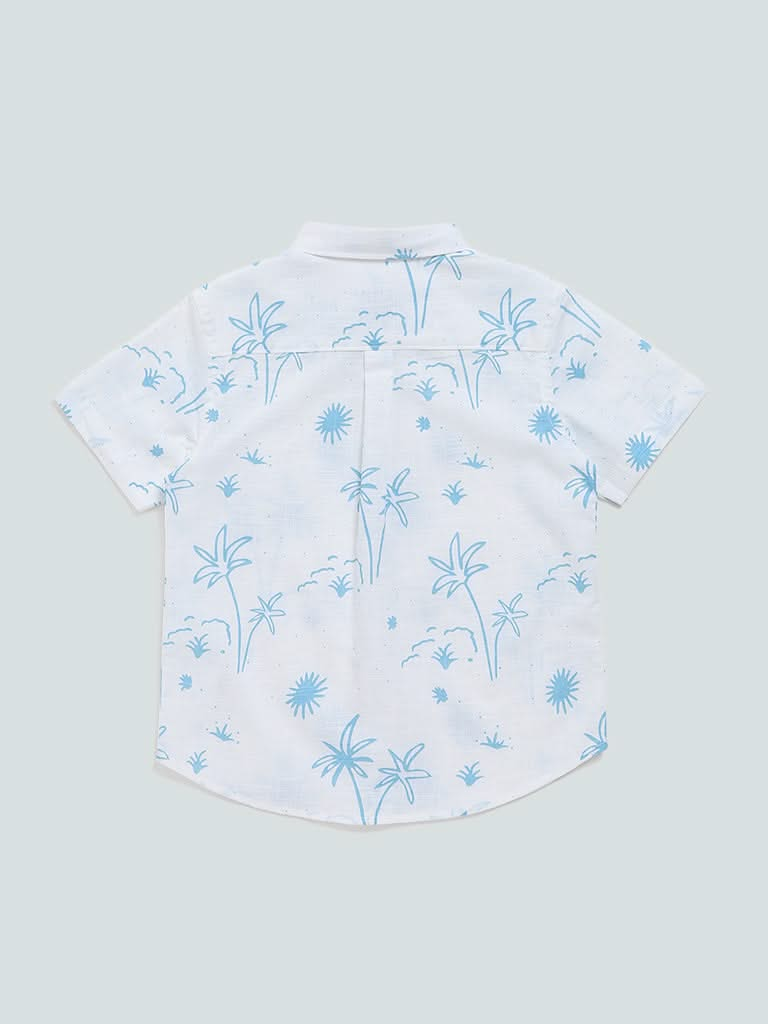 HOP Kids White Printed Shirt