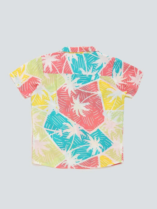 HOP Kids Tree Printed Multicolour Shirt