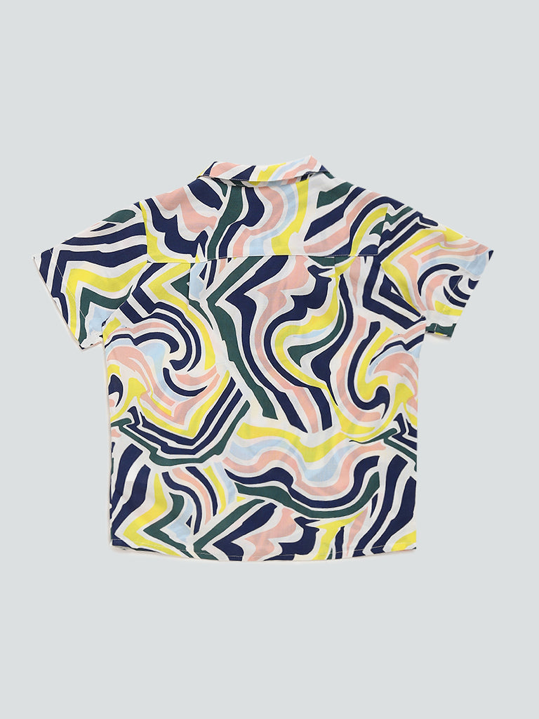 HOP Kids Stormy Printed Multicolour Shirt