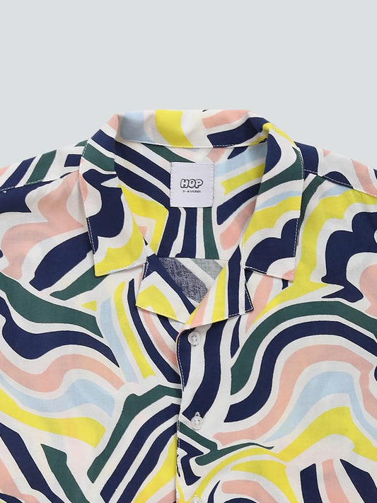 HOP Kids Stormy Printed Multicolour Shirt