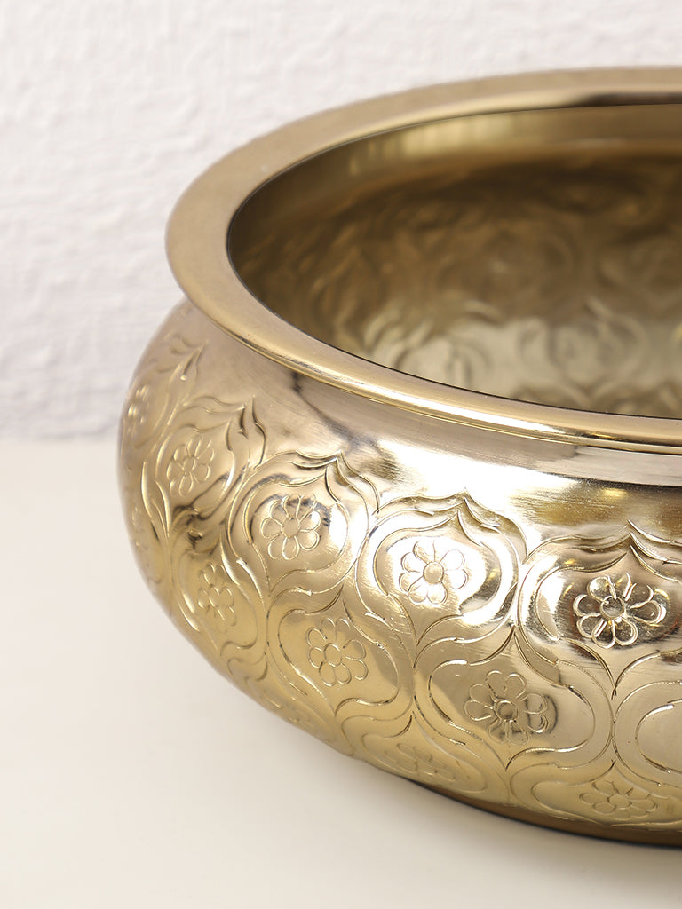 Westside Home Gold Ogive Large Bowl