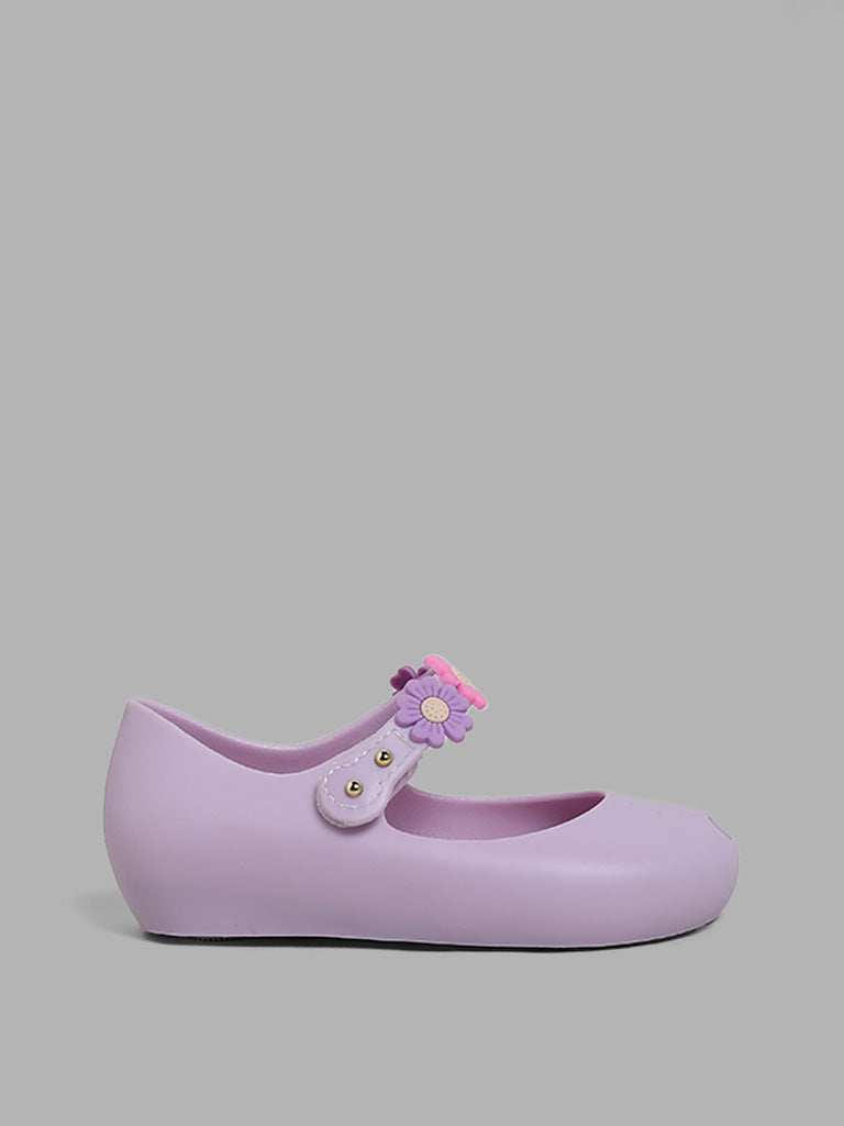 Yellow Lilac Floral Mary Jane Shoes