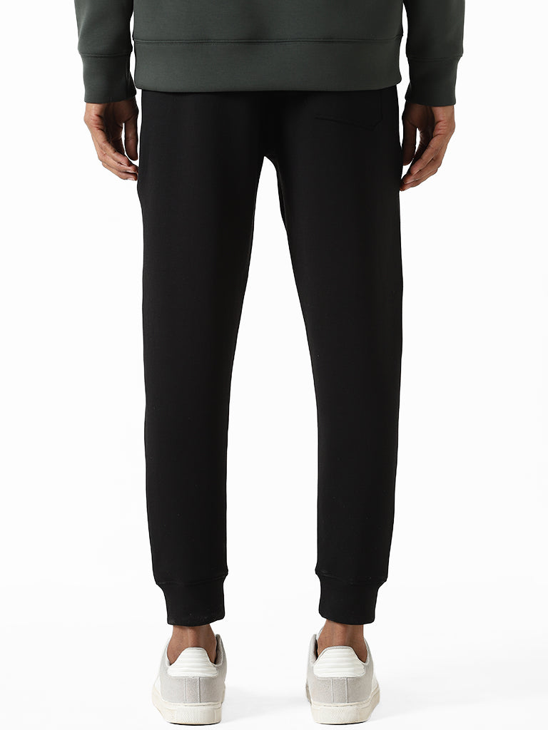 Studiofit Black Slim-Fit Mid-Rise Joggers