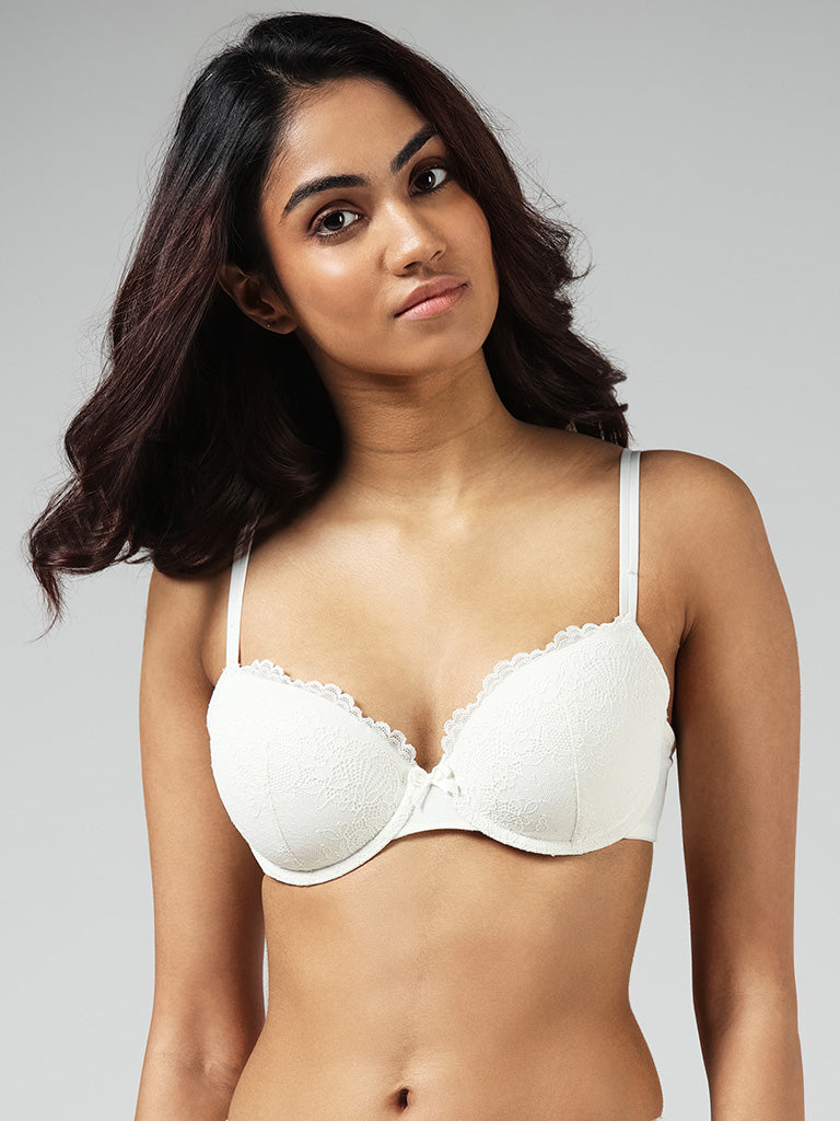 Wunderlove White Lace Insert Bra