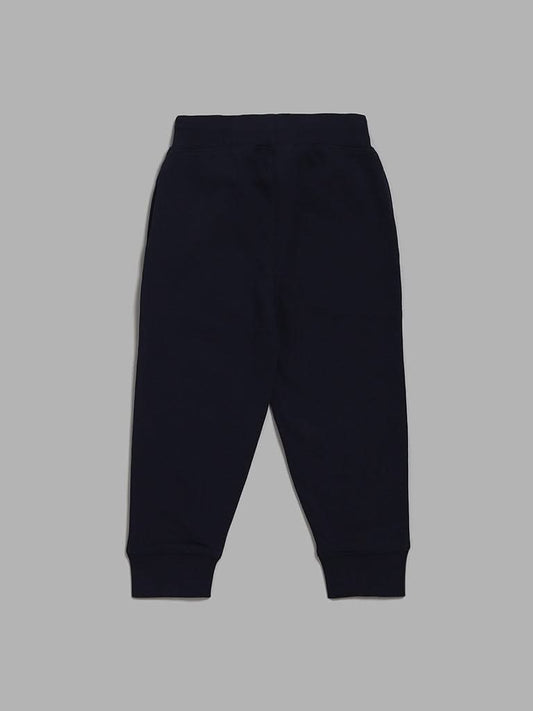 HOP Kids Navy Printed Joggers