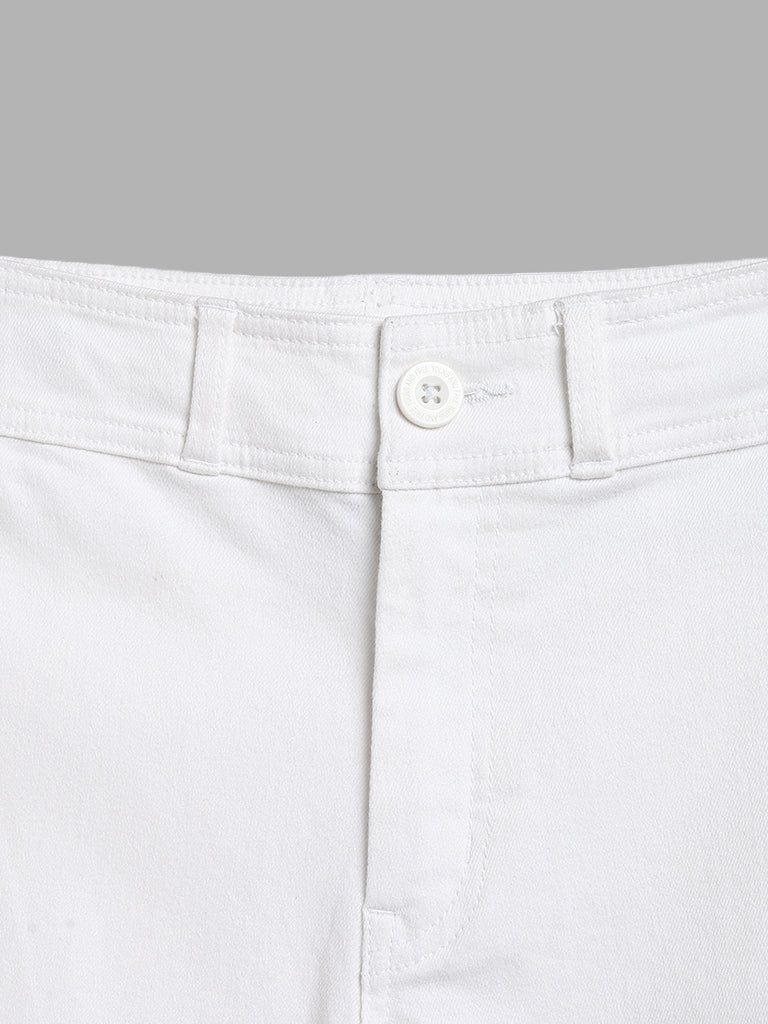 Y&F Kids White Wide Leg - Fit High - Rise Jeans