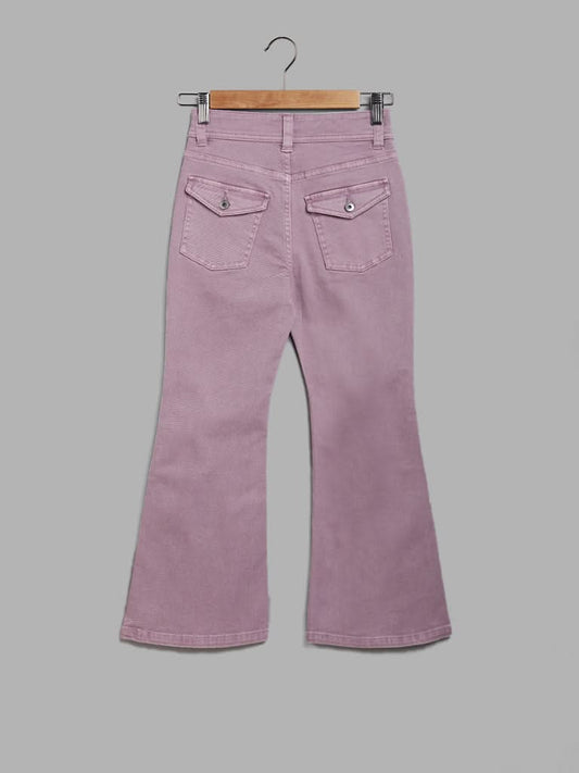 Y&F Kids Lilac Relaxed - Fit Mid - Rise Jeans