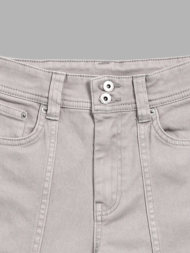 Y&F Kids Grey Relaxed - Fit Mid - Rise Jeans