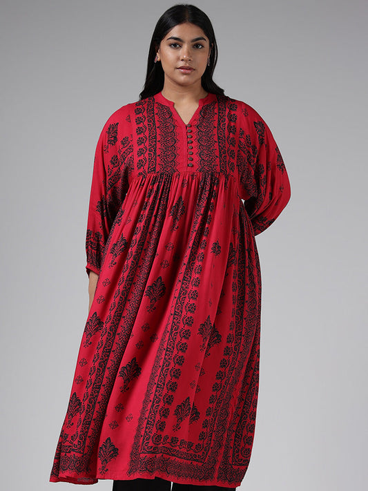 Diza Pink Printed Kurta