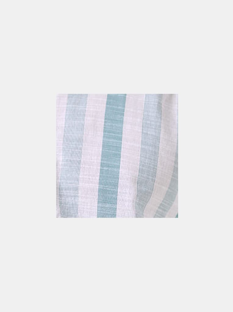 ETA Teal Striped Printed Cotton Resort-Fit Shirt