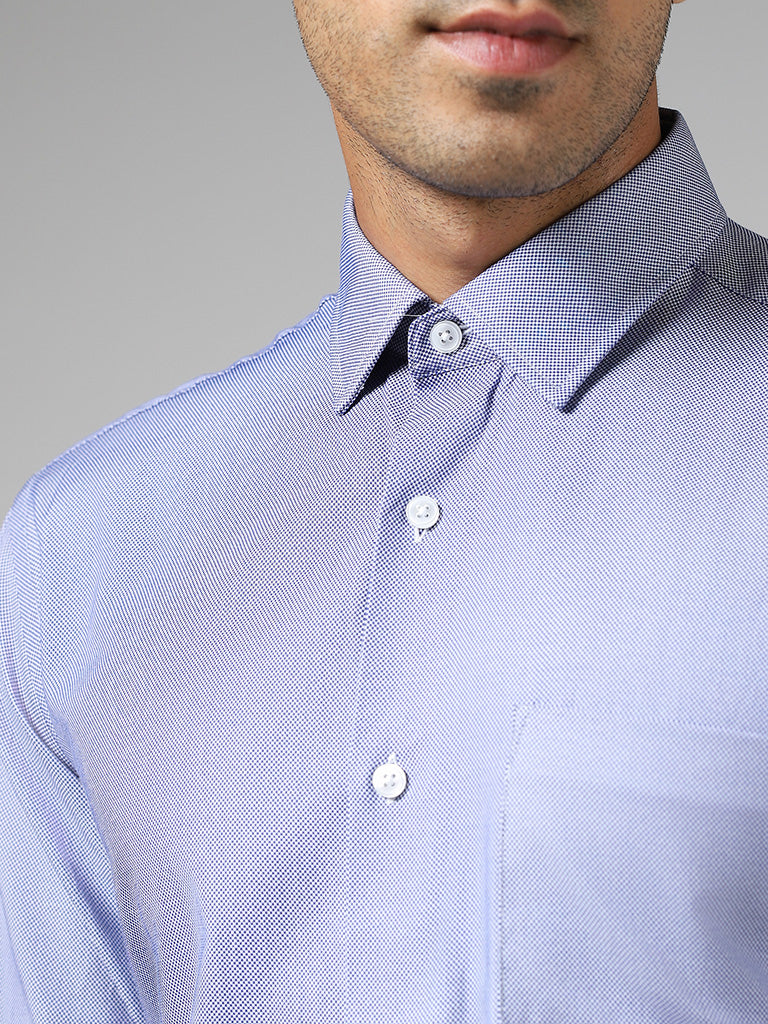 WES Formals Navy Relaxed-Fit Shirt