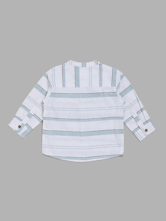 HOP Baby Teal Striped Shirt