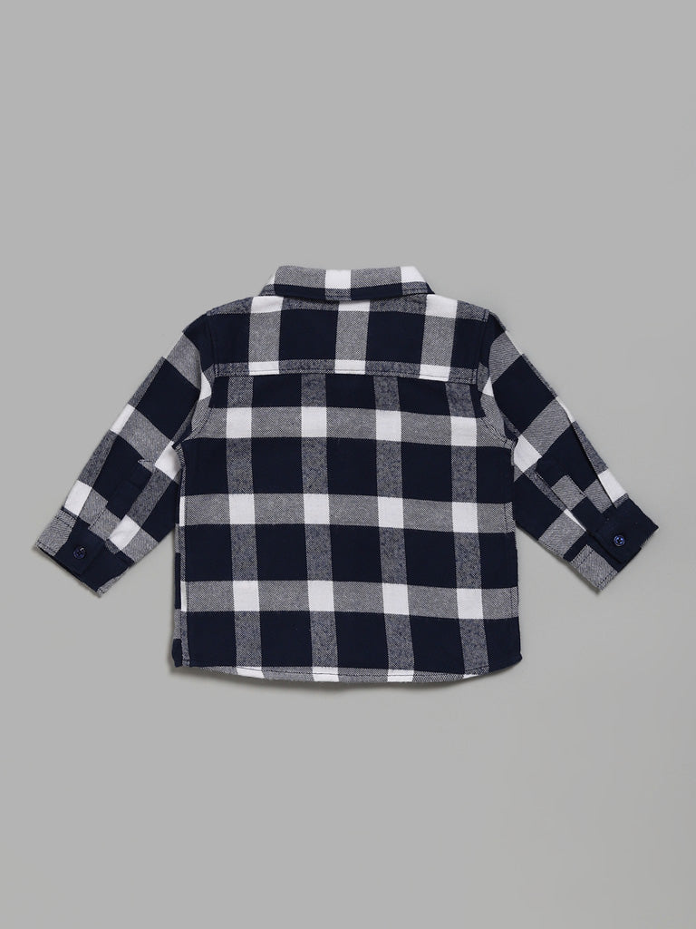 HOP Baby Navy Checked Shirt