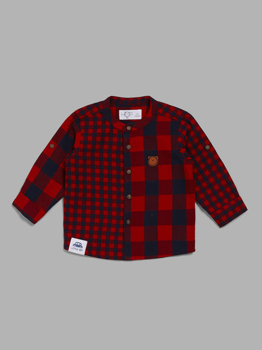 HOP Baby Red Buffalo Checked Shirt