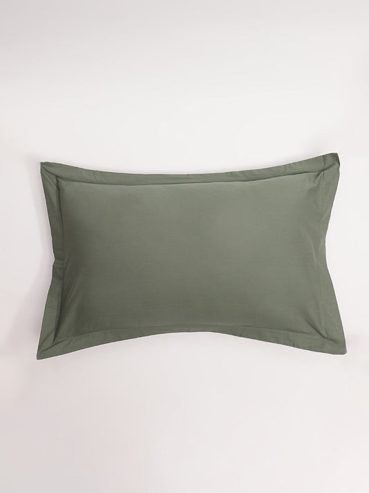 Westside Home Solid Green Pillow Cover (Set of2)