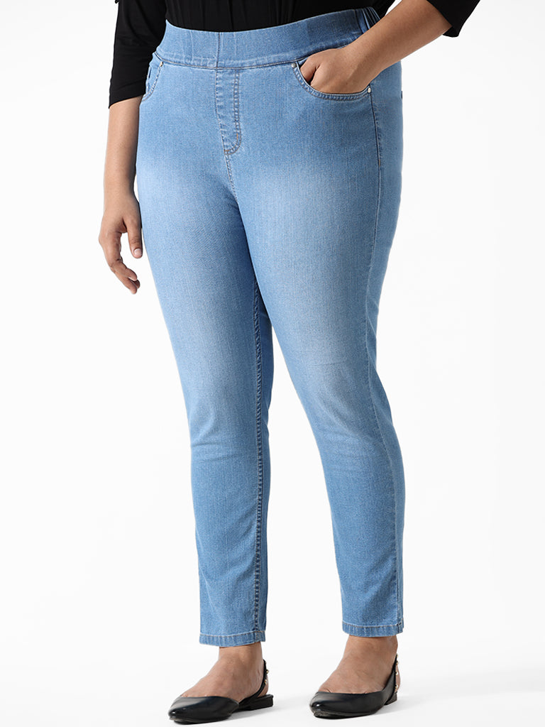 Gia Light Blue Slim Fit Denim Manila Jeggings