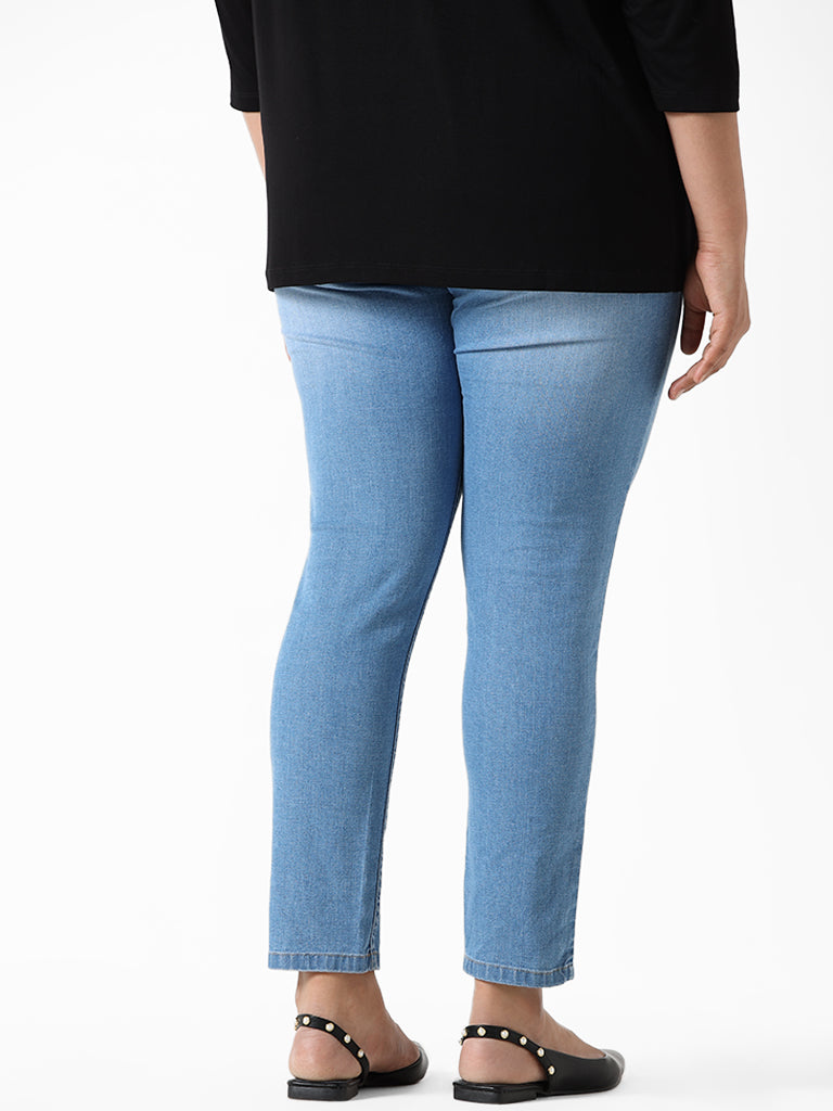 Gia Light Blue Slim Fit Denim Manila Jeggings