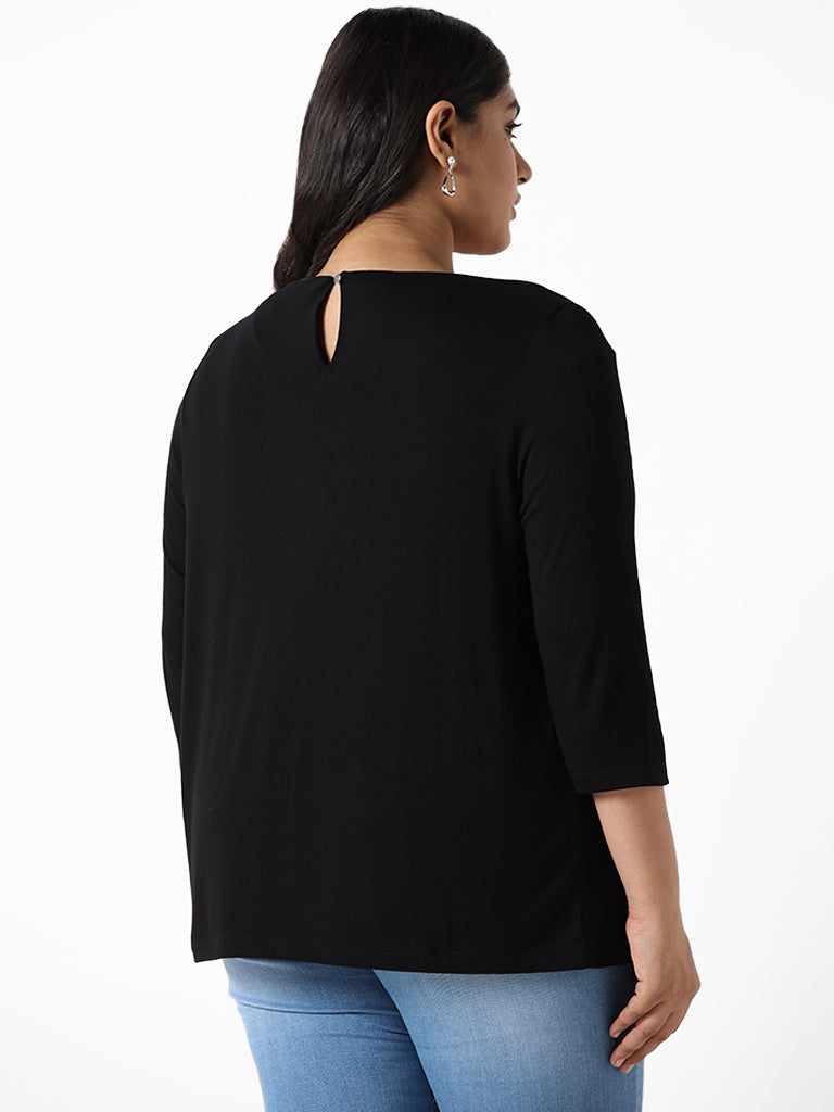 Gia Black Slim Fit Taylor Blouse