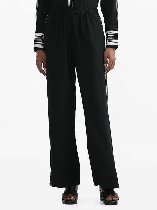 Wardrobe Black Clove Contrast Detail Trousers