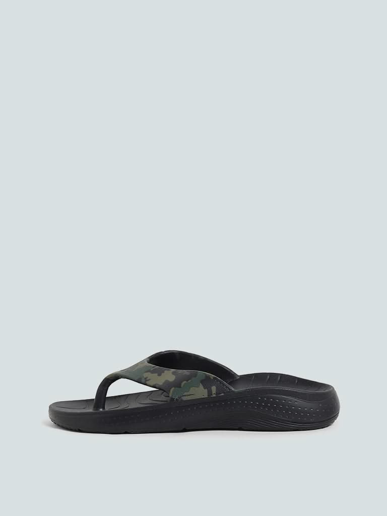 SOLEPLAY Green Camouflage Flip Flop