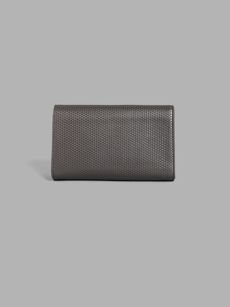 LOV Grey Textured Stone Accent Clutch